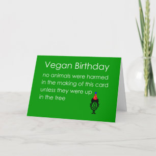 Vegan Birthday A Funny Grattis på födelsedagen Dik Kort