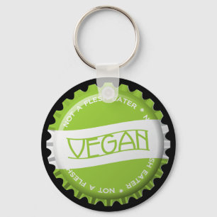 Vegan Bottlecap Nyckelring