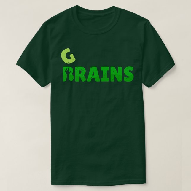 Vegan Brain och Grain Veggies kärlek Vegetarian T Shirt (Design framsida)