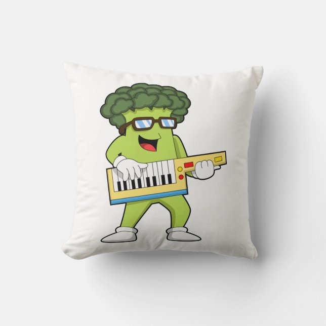 Vegan Broccoli på Music med Guitar Kudde (Framsida)