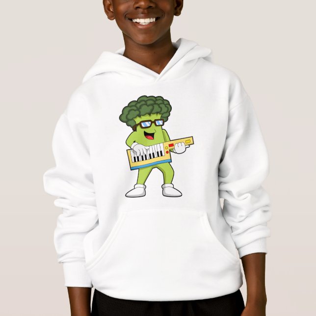 Vegan Broccoli på Music med Guitar T Shirt (Framsida)