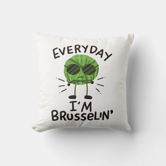 Vegan Brussels Sprouts Kudde (Framsida)