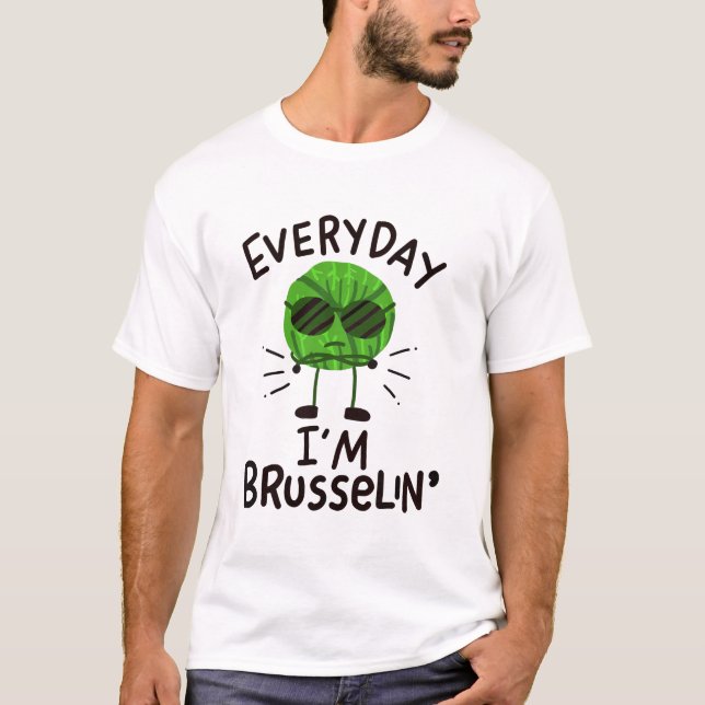 Vegan Brussels Sprouts T Shirt (Framsida)