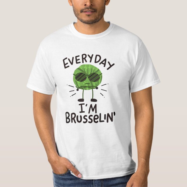 Vegan Brussels Sprouts T Shirt (Framsida)