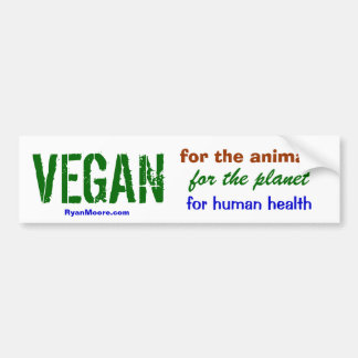 VEGAN BUMPER STICKER BILDEKAL