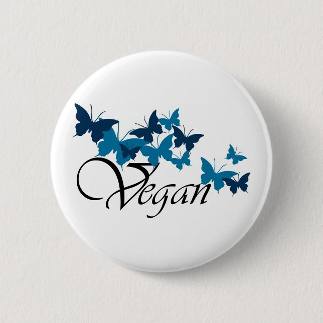 Vegan Butterfly Design Knapp (Framsida)