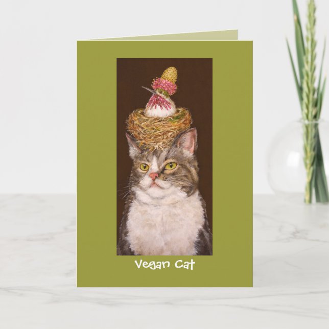 Vegan Cat-kort Kort (Framsida)
