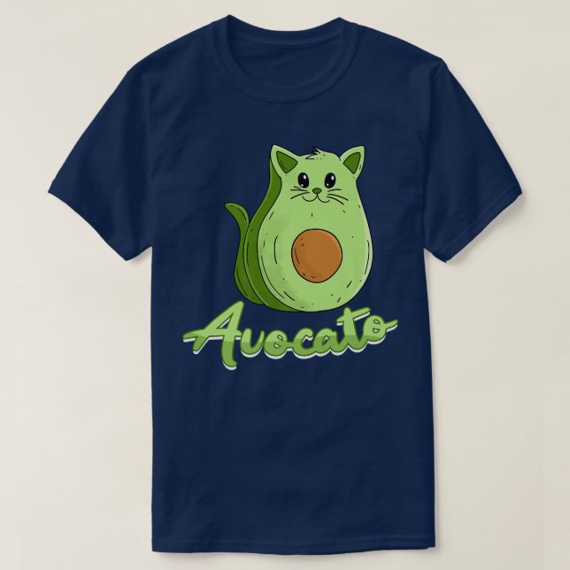 Vegan Cat Owner Male Avocato Kitten T Shirt (Design framsida)