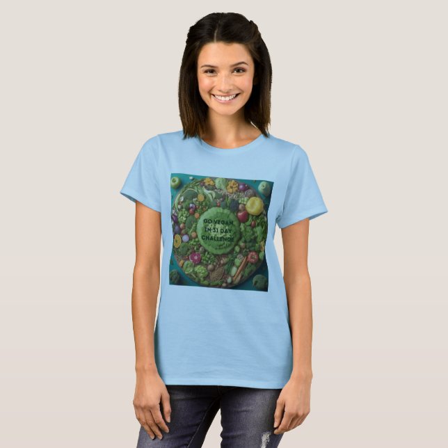 Vegan Challenge T Shirt (Hel framsida)