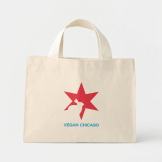 Vegan Chicago Färg Logotyp på Bag Mini Tygkasse