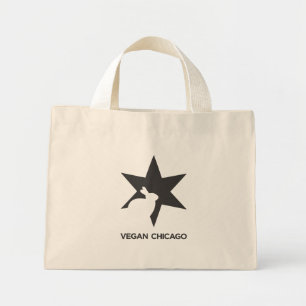 Vegan Chicago Standard Black & White på Bag Mini Tygkasse