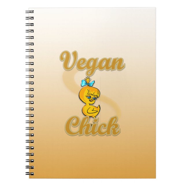 Vegan Chick Anteckningsbok Med Spiral (Framsidan)