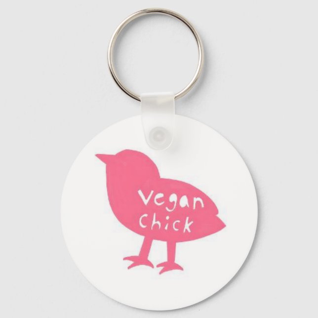 Vegan Chick Keychain Nyckelring (Framsida)
