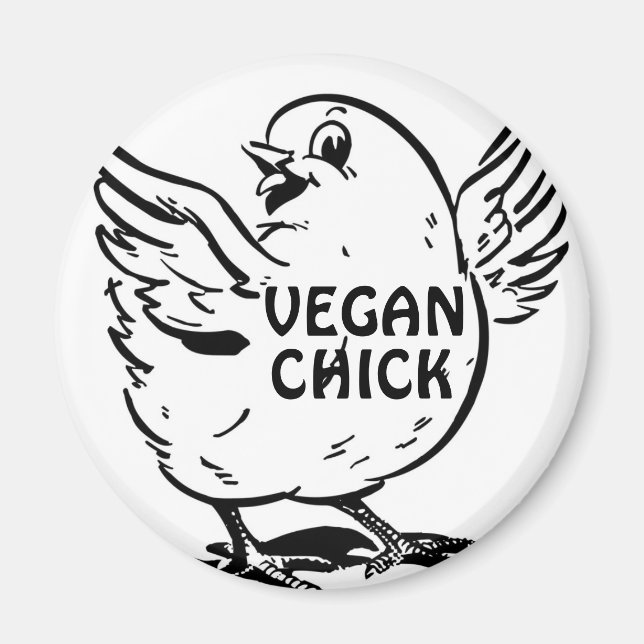 Vegan Chick Magnet (Framsidan)