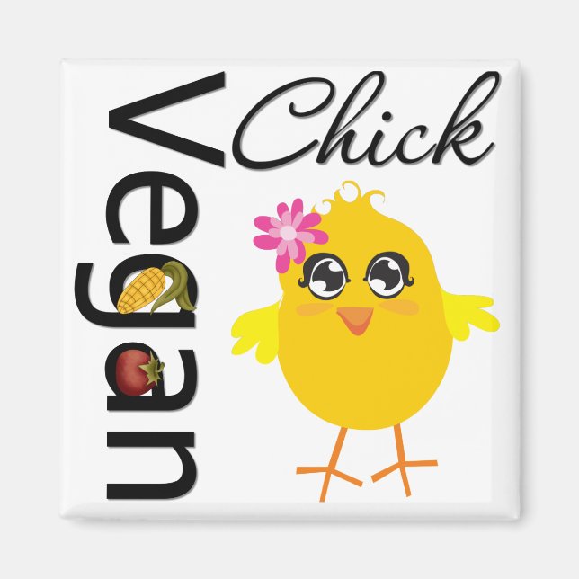 Vegan Chick Magnet (Framsidan)