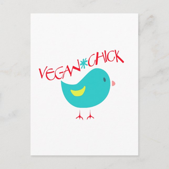 Vegan Chick Vykort (Framsida)