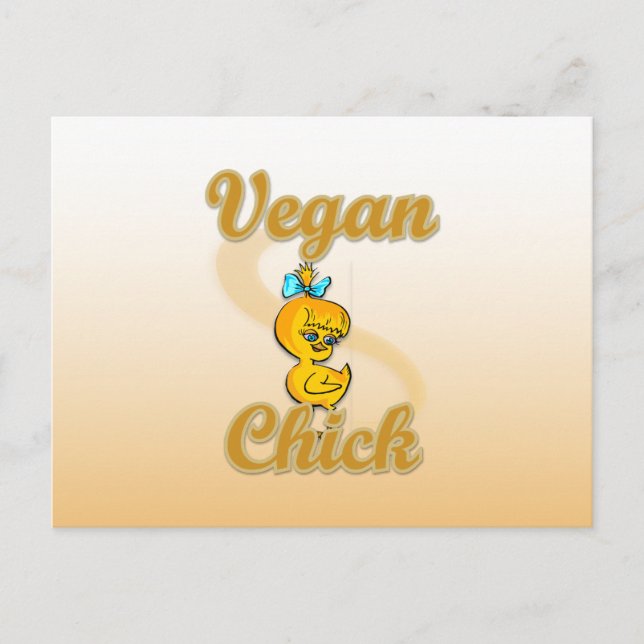 Vegan Chick Vykort (Framsida)