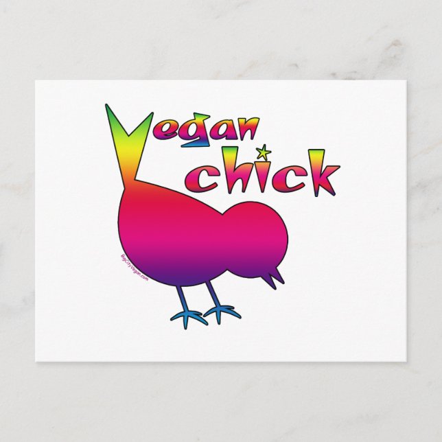 Vegan Chick Vykort (Framsida)