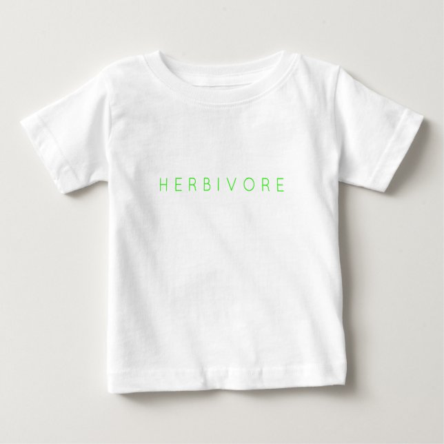 VEGAN CHILDREN T-SHIRT MED HERBIVORE TEXT (Framsida)