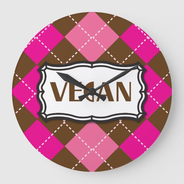 Vegan Clock Stor Klocka (Framsida)