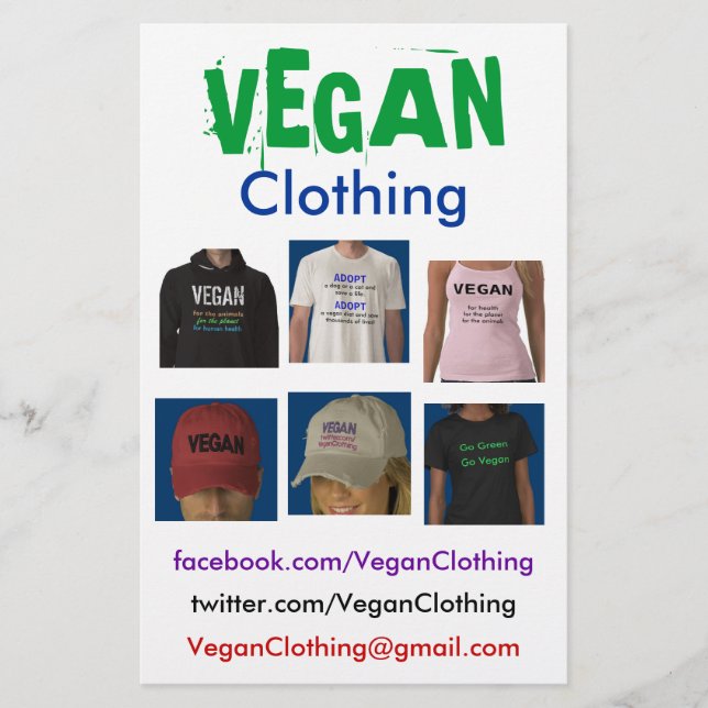 VEGAN Clothing Flyers (Framsidan)