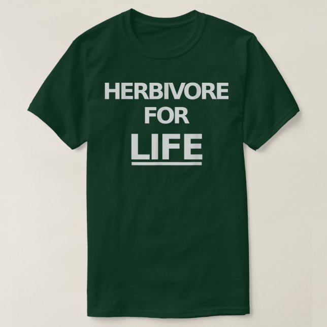 Vegan Clothing Herbiäger for life Vegetarian Tee (Design framsida)