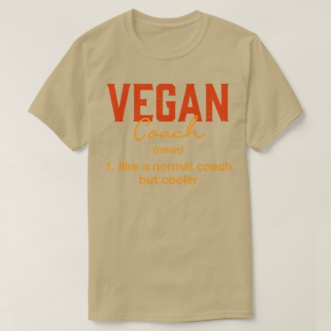 Vegan Coach Definition Funny Plant Based Diet Humo T Shirt (Design framsida)