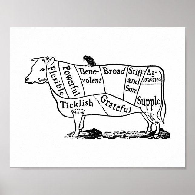 Vegan Cow Poster (Framsidan)