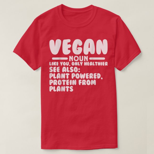 Vegan Definition funny Vegetarian Humor T Shirt (Design framsida)