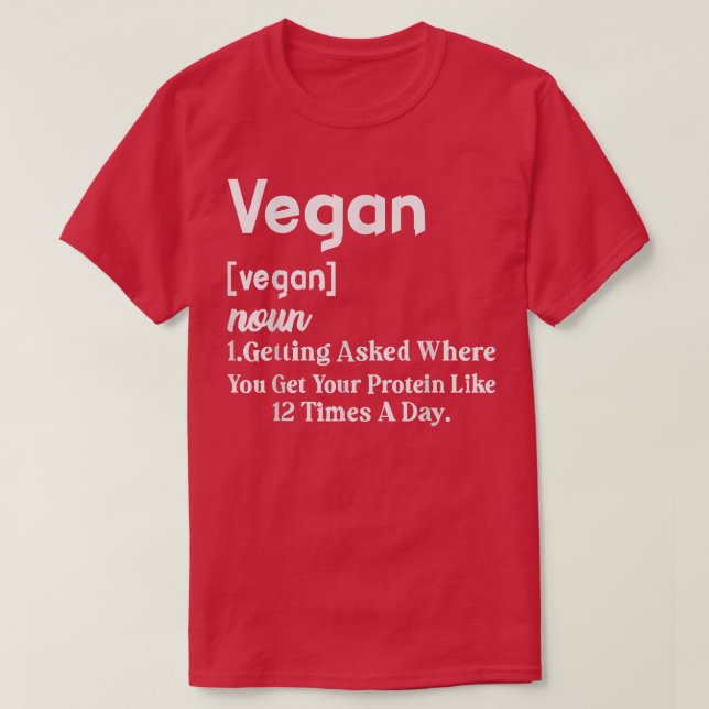Vegan Definition Funny Vegetarian Plant Älskare T- T Shirt (Design framsida)
