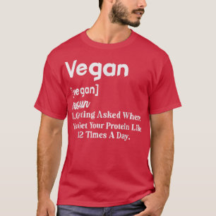 Vegan Definition Funny Vegetarian Plant Älskare T- T Shirt