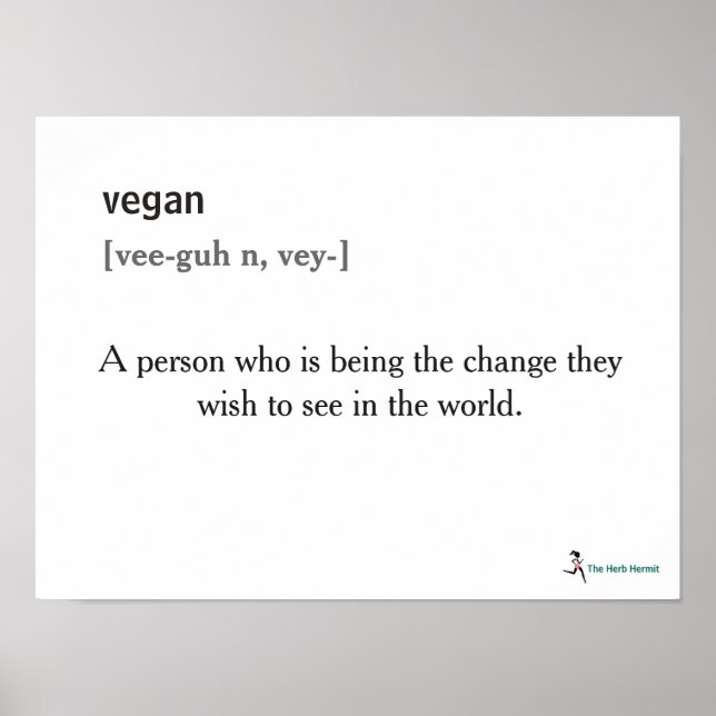 Vegan-definition Poster (Framsidan)