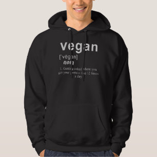 Vegan Definition Vegan Vegetarian Veggie Veganism Hoodie