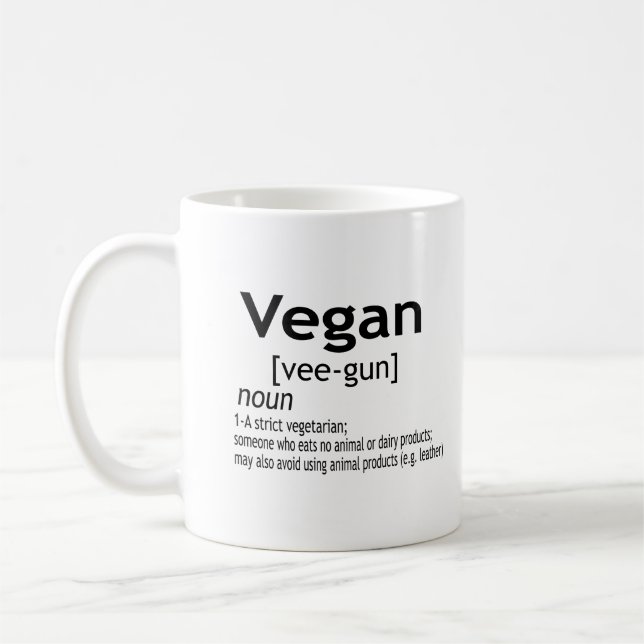 Vegan Definition - Vegetarian Food Kaffemugg (Vänster)