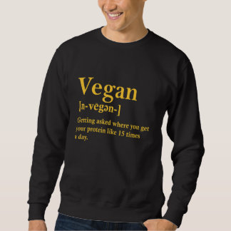 Vegan Definition Vegetarian Memine for Women Manar Lång Ärmad Tröja