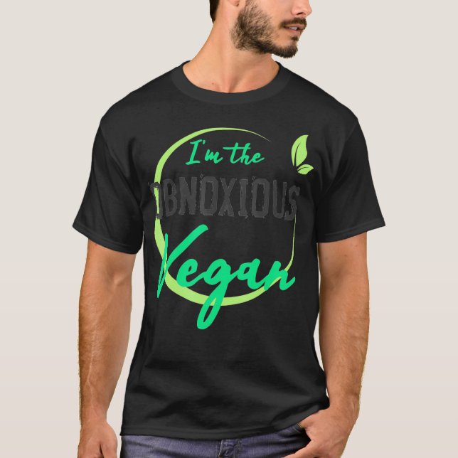 Vegan, den berömda, fungibla, dietbaserade gag-gif t shirt (Framsida)