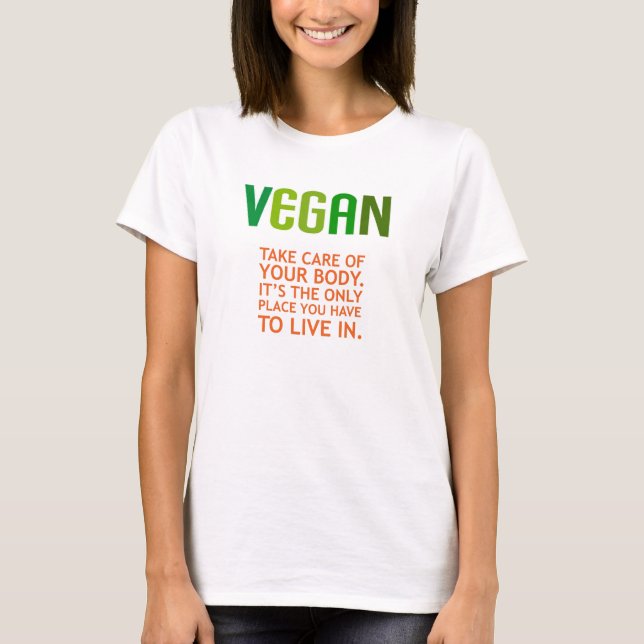 Vegan din kroppsoffert t shirt (Framsida)