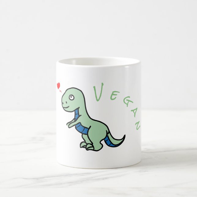 Vegan Dinosaur Kind Dino Kaffemugg (Center)