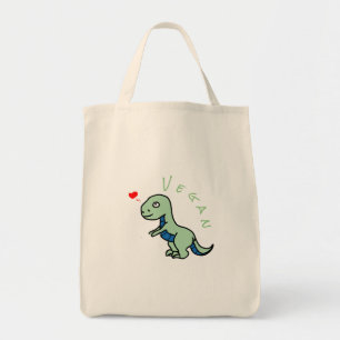 Vegan Dinosaur Kind Dino Kärlek Animals Tygkasse