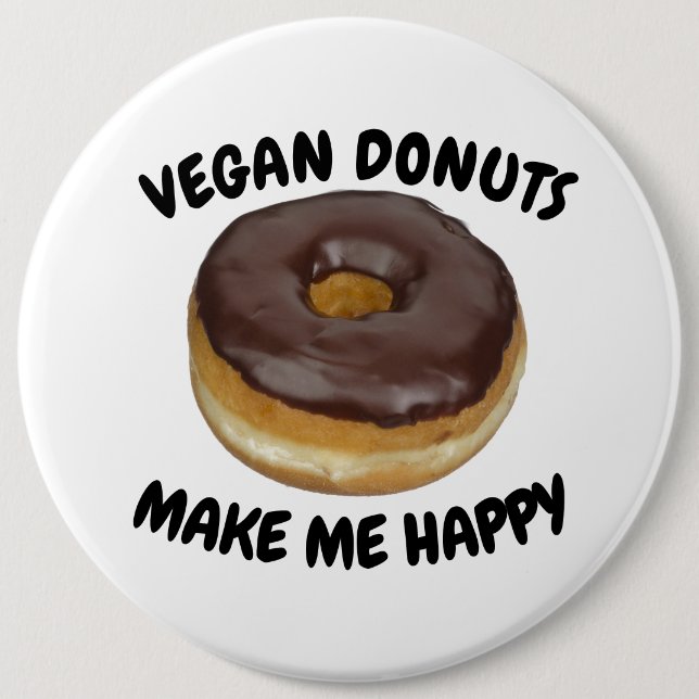 VEGAN DONUTS MAKE ME HAPPY KNAPP (Framsida)