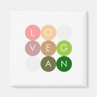 Vegan Dot Kärlek Magnet