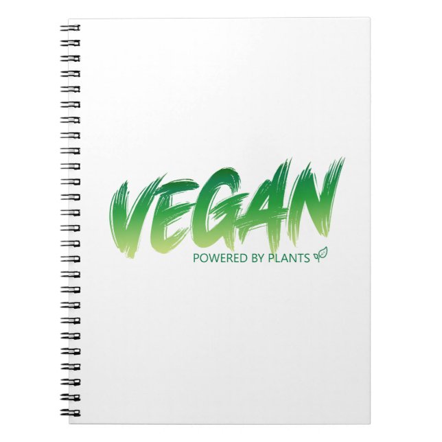 Vegan - Drivs av växter Anteckningsbok (Framsidan)
