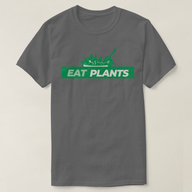 Vegan Eat Plants Funny Vegan T Shirt (Design framsida)