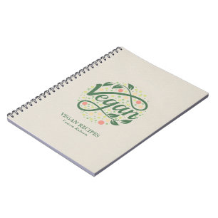 Vegan-Elegant modern kreativ-typografi Anteckningsbok
