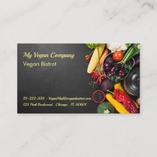 Vegan eller Vegetarian Bistrot eller Restaurang Visitkort