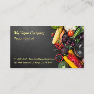 Vegan eller Vegetarian Bistrot eller Restaurang Visitkort