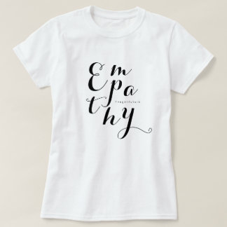 Vegan EMPATHY Modern Script Minimal typografi T-S T Shirt