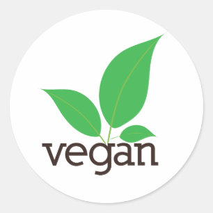 Vegan-etiketter Runt Klistermärke