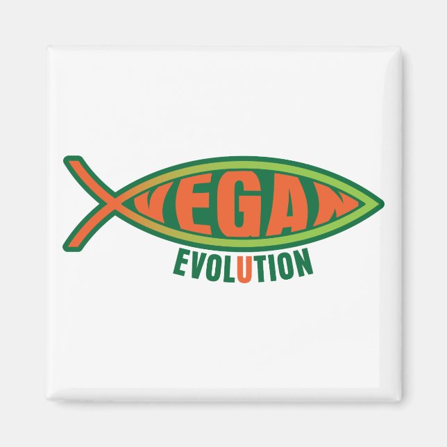 Vegan Evolution Magnet (Framsidan)