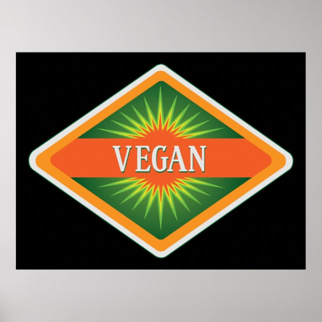 Vegan Färg Logotyp Poster (Framsidan)